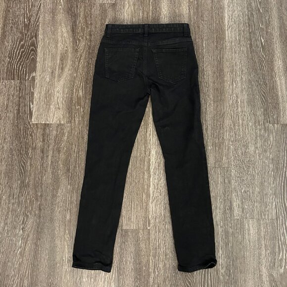 YSL Saint Laurent Paris Black Denim Jeans Size 27 Luxury Designer Mid Rise YSL - Picture 5 of 10